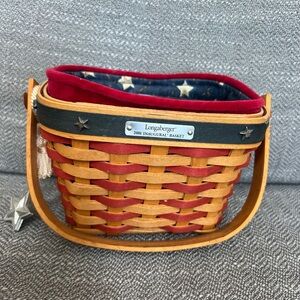 Longaberger 2001 Inaugural Basket Red White And Blue Preowned